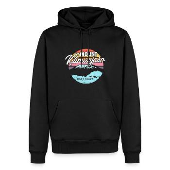 African Mountain I GPS Coordinates I Mount - Men’s Premium Organic Hoodie - black - Front - Nico (187cm)