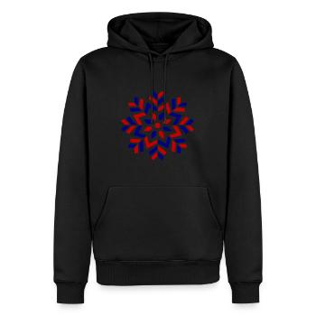Schneeflocke Icon - Männer Premium Bio Hoodie - Schwarz - Vorne - Nico (187cm)