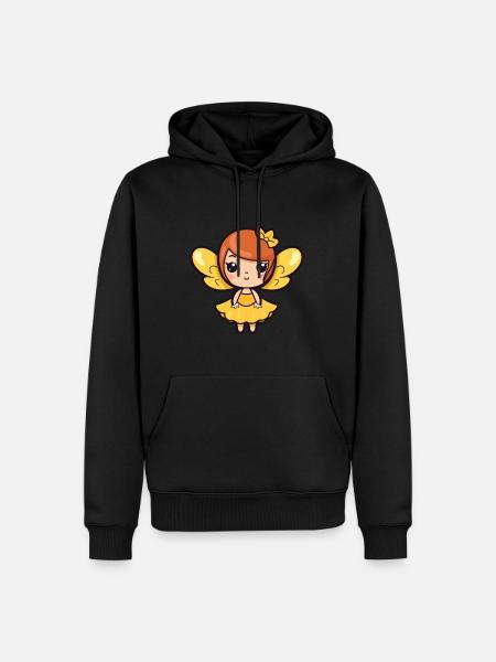 Fee Kawaii Niedlich - Männer Premium Bio Hoodie - Schwarz