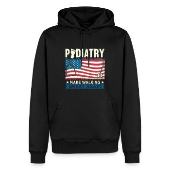 Make Walking Great Again Podologie Humour - Sweat à capuche Premium bio Homme - noir - Devant - Nico (187cm)