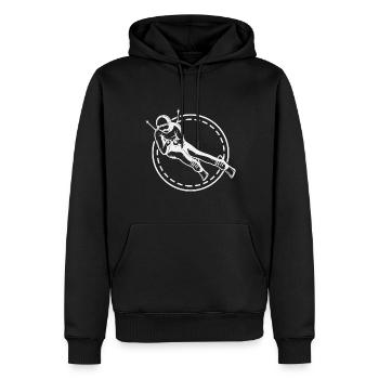 Skifahrer - Skipiste Skiurlaub Winter Slalom - Männer Premium Bio Hoodie - Schwarz - Vorne - Nico (187cm)