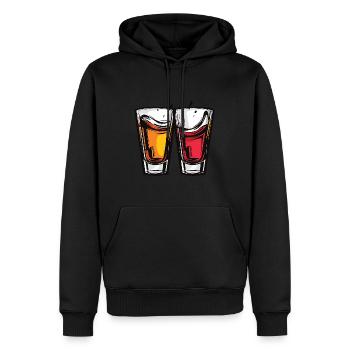 Tequila Glass Cheers Party - Sweat à capuche Premium bio Homme - noir - Devant - Nico (187cm)