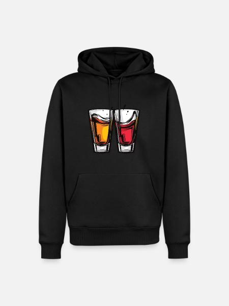 Tequila Glass Cheers Party - Men’s Premium Organic Hoodie - black