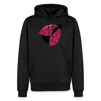 Porte-bonheur coccinelle | Vectorgraphique - Sweat à capuche Premium bio Homme - noir - Devant - Nico (187cm)