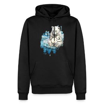 eisbader winterbader winterschwimmer eisbär mama - Männer Premium Bio Hoodie - Schwarz - Vorne - Nico (187cm)
