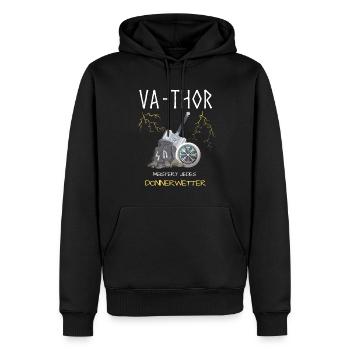 Va-Thor Viking Papa Papa Cadeau - Sweat à capuche Premium bio Homme - noir - Devant - Nico (187cm)