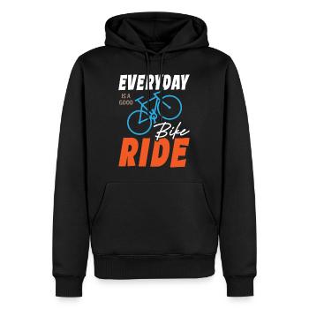 Everyday Is A Good Bike Ride - Männer Premium Bio Hoodie - Schwarz - Vorne - Nico (187cm)