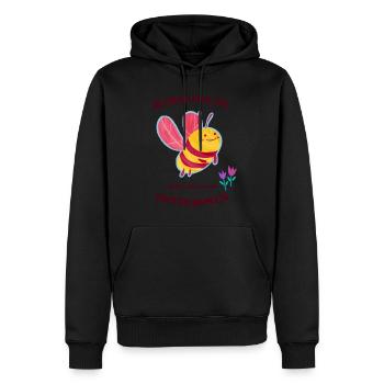 SUMSI MIT PO - Männer Premium Bio Hoodie - Schwarz - Vorne - Nico (187cm)