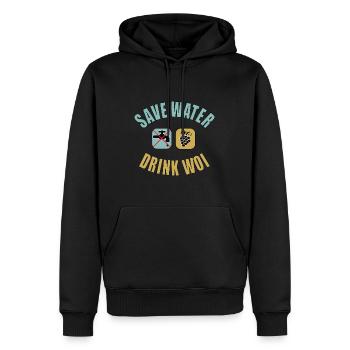 Woi Muss Soi Drink Pfälzer Wein Schorle Save Water - Männer Premium Bio Hoodie - Schwarz - Vorne - Nico (187cm)