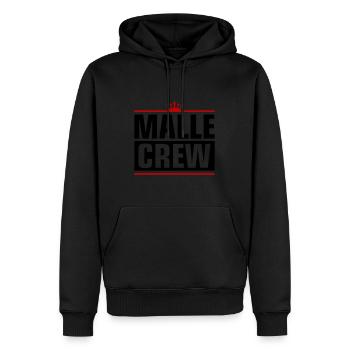 Malle Crew - Männer Premium Bio Hoodie - Schwarz - Vorne - Nico (187cm)