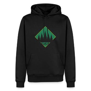 Wald shinrin yoku Waldläufer - Männer Premium Bio Hoodie - Schwarz - Vorne - Nico (187cm)