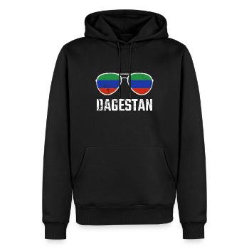 Dagestan Dagestani Dagestaner Flagge Sonnenbrille - Männer Premium Bio Hoodie - Schwarz - Vorne - Nico (187cm)