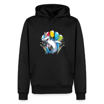 Sea Animal Shark Birthday Party Cadeau Requin-marteau - Sweat à capuche Premium bio Homme - noir - Devant - Nico (187cm)