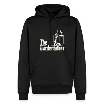 Jardinier I Amoureux du jardin I Jardinage I Le - Sweat à capuche Premium bio Homme - noir - Devant - Nico (187cm)