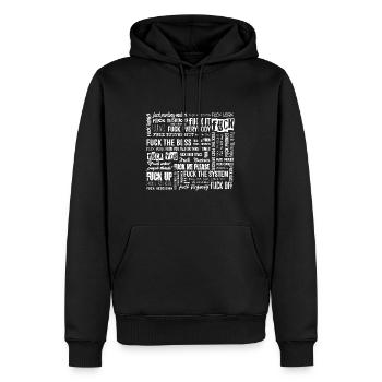 Fuck everything - Männer Premium Bio Hoodie - Schwarz - Vorne - Nico (187cm)
