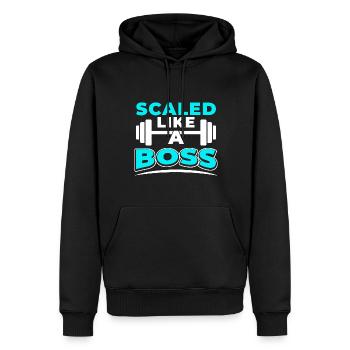 Skaliert Wie Ein Boss - Fitness - Männer Premium Bio Hoodie - Schwarz - Vorne - Nico (187cm)