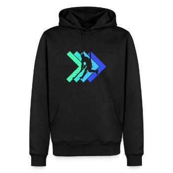 Retro Feldhockey Hallenhockey Spieler - Männer Premium Bio Hoodie - Schwarz - Vorne - Nico (187cm)