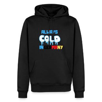 Always Cold in Germany - Männer Premium Bio Hoodie - Schwarz - Vorne - Nico (187cm)