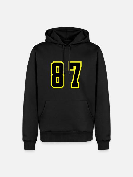 87 Number Leotard - Men’s Premium Organic Hoodie - black