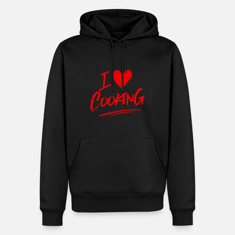 J’adore cuisiner - Sweat à capuche Premium bio Homme - noir