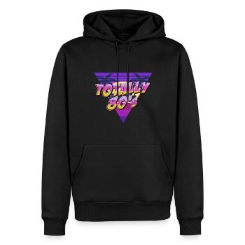 80s Retro Vintage Costume Carnaval 80's - Sweat à capuche Premium bio Homme - noir - Devant - Nico (187cm)