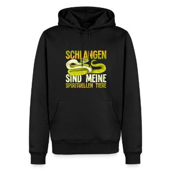 Schlangen sind meine spirituellen Tiere Schlange - Männer Premium Bio Hoodie - Schwarz - Vorne - Nico (187cm)