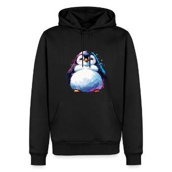 Gros Pingouins Pingouin Famille Mignon - Sweat à capuche Premium bio Homme - noir - Devant - Nico (187cm)