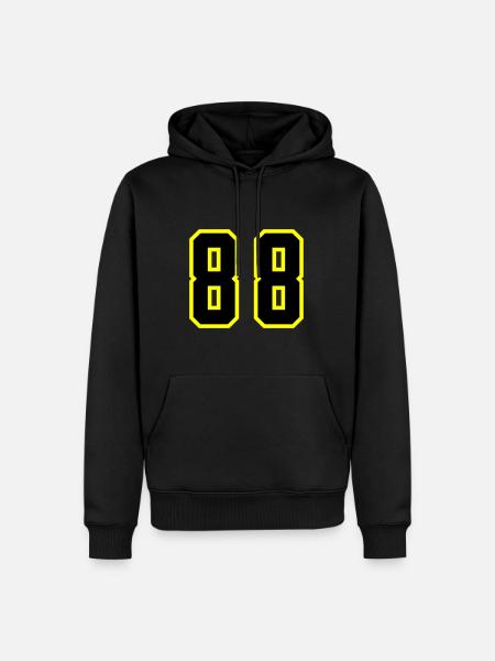 88 Number Jersey - Men’s Premium Organic Hoodie - black