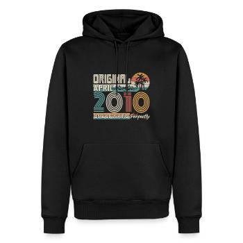 Avril 2010 anniversaire April 2010 cadeau 2010 - Sweat à capuche Premium bio Homme - noir - Devant - Nico (187cm)
