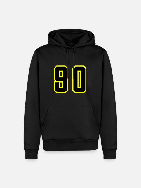 90 Number Leotard - Men’s Premium Organic Hoodie - black