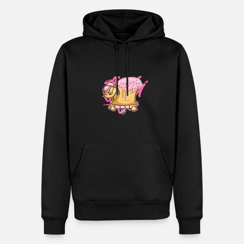 Donut Turtle Doughnut - Männer Premium Bio Hoodie - Schwarz