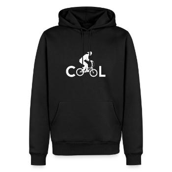 Bello - Felpa con cappuccio ecologica premium da uomo - nero - Fronte - Nico (187cm)