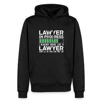 Avocat en formation Avocat de cadeau drôle - Sweat à capuche Premium bio Homme - noir - Devant - Nico (187cm)