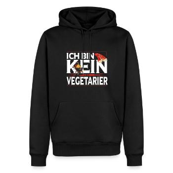 Grillkönig Carnivore Fleischesser Kein Vegetarier - Männer Premium Bio Hoodie - Schwarz - Vorne - Nico (187cm)