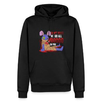 Ne me laisse pas t’appliquer le vaudou vaudou - Sweat à capuche Premium bio Homme - noir - Devant - Nico (187cm)