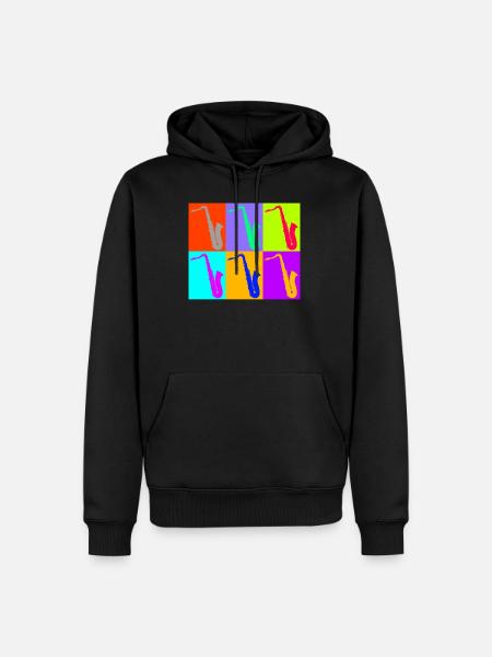 Saxophon sextet - Männer Premium Bio Hoodie - Schwarz