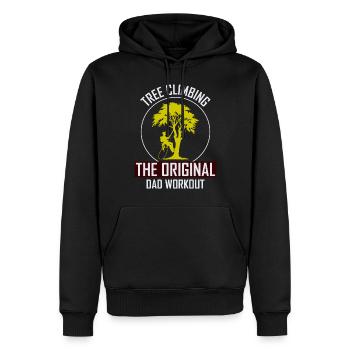 Baumpfleger Vater Baumchirurg Kletterer Klettertrimmer - Männer Premium Bio Hoodie - Schwarz - Vorne - Nico (187cm)