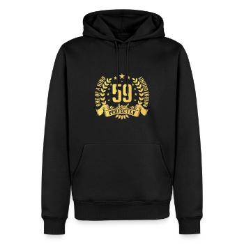 59 ans cadeau d’anniversaire 59 ans - Sweat à capuche Premium bio Homme - noir - Devant - Nico (187cm)