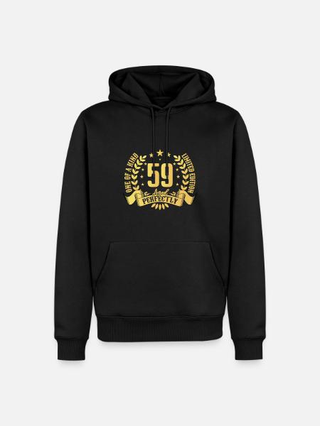 59 vuotta syntymäpäivälahja 59 vuotta - Premium luomulaatuinen miesten huppari - musta