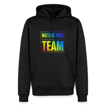 Motorcycle Team - Männer Premium Bio Hoodie - Schwarz - Vorne - Nico (187cm)
