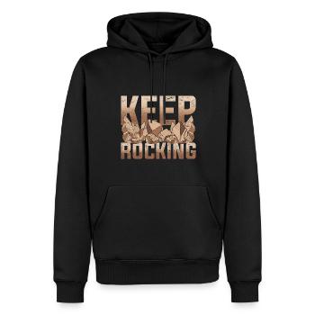 Next Rock Geologist Funny Gift Geology - Sweat à capuche Premium bio Homme - noir - Devant - Nico (187cm)