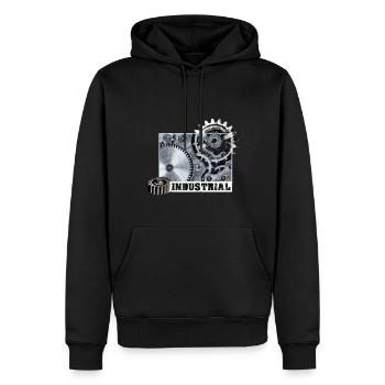 Industrial Sound - Shirt - Geschenk - Männer Premium Bio Hoodie - Schwarz - Vorne - Nico (187cm)