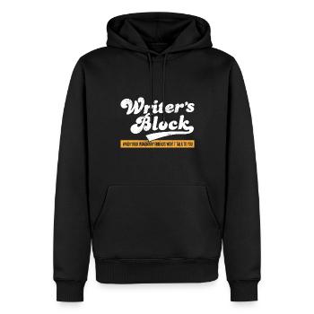 Les écrivains bloquent quand vos amis imaginaires ne le feront pas - Sweat à capuche Premium bio Homme - noir - Devant - Nico (187cm)