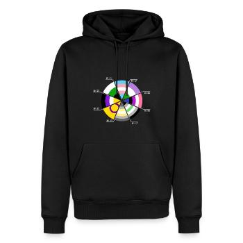 100% OKAY: Pride & Gender-Identität - Männer Premium Bio Hoodie - Schwarz - Vorne - Nico (187cm)