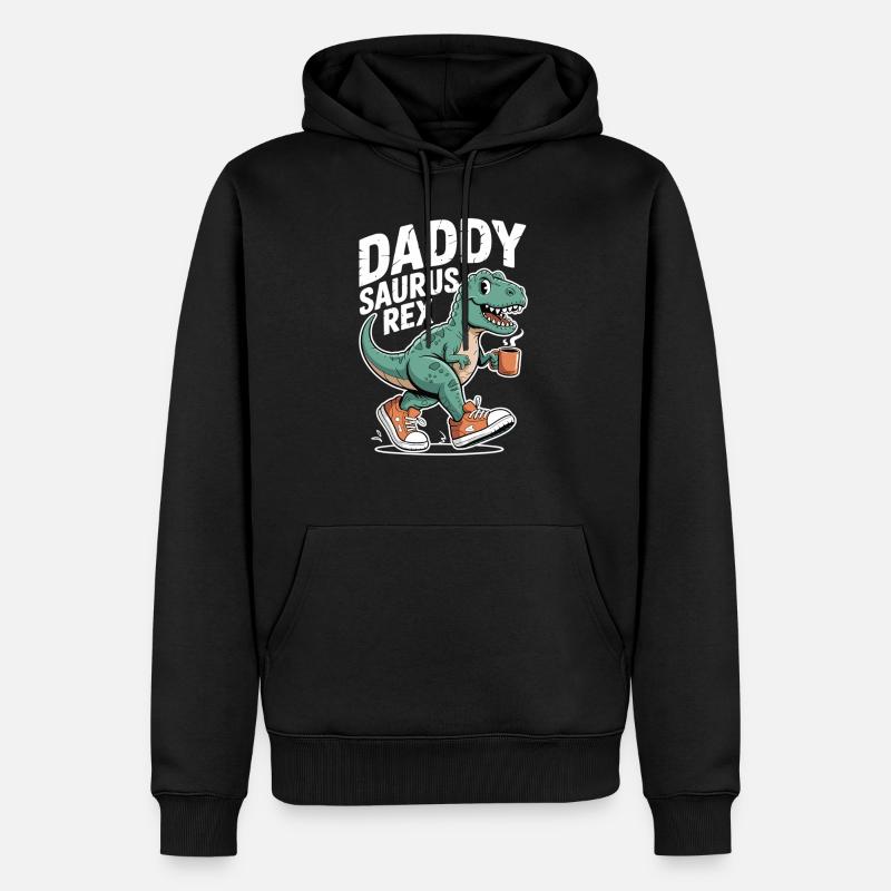 Daddysaurus Rex T-Shirt - Sweat à capuche Premium bio Homme - noir