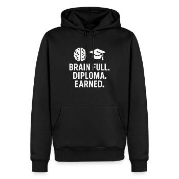 Graduation Diploma College Graduate Funny Quote - Men’s Premium Organic Hoodie - black - Front - Nico (187cm)