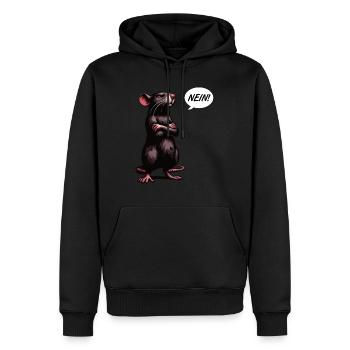 Nein Ratte Ratten Rattenbesitzer Rattenliebhaber - Männer Premium Bio Hoodie - Schwarz - Vorne - Nico (187cm)