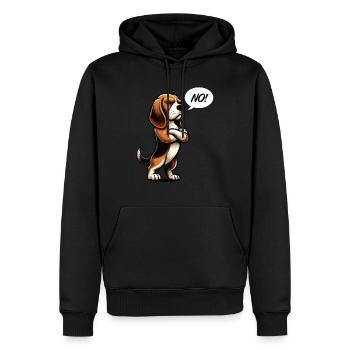 No Beagle Beaglebesitzer Beagleliebhaber Beaglefan - Männer Premium Bio Hoodie - Schwarz - Vorne - Nico (187cm)