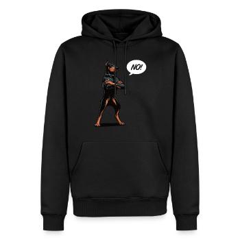 Pas de Doberman Doberman Propriétaire Doberman Holder - Sweat à capuche Premium bio Homme - noir - Devant - Nico (187cm)