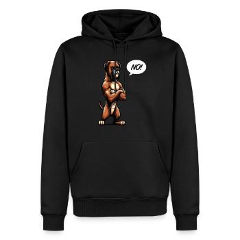 Pas de Boxer Boxer Porte-Boxer Chien Boxer Propriétaire - Sweat à capuche Premium bio Homme - noir - Devant - Nico (187cm)